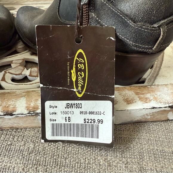 J.B Dillon Leather Ankle Boots Shoes Women’s 6 NEW - Picture 8 of 9